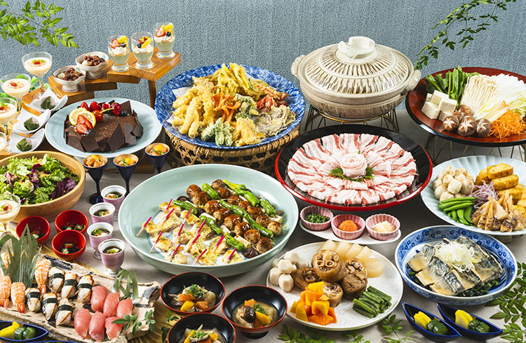 【平日限定】お寿司、天ぷら、しゃぶしゃぶも食べ放題！『贅沢和食ビュッフェ』