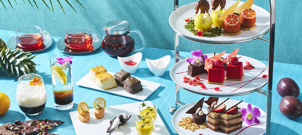 初夏の県産フルーツとチョコレートの出会いを楽しむアフタヌーンティー