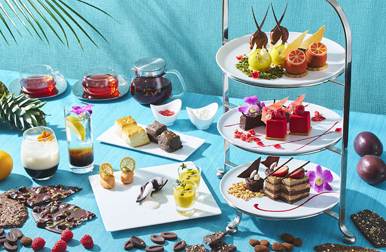 初夏の県産フルーツとチョコレートの出会いを楽しむアフタヌーンティー